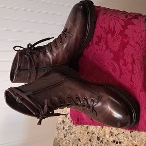 Thursday Boot Company Brown Leather Combat Style Boot lug sole made in Portugal.